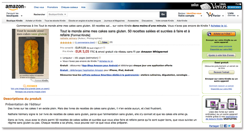 ebookamazon Tout le monde aime mes cakes sans gluten sur Amazon.fr